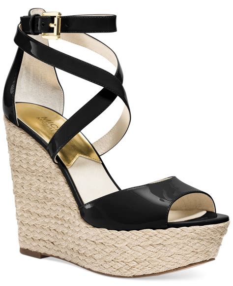 michael kors wedges black|michael kors black wedges women.